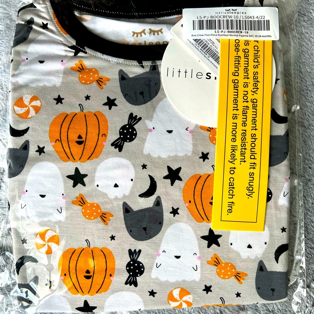 Little Sleepies two-piece Boo Crew PJ set NWT 18-24 months
